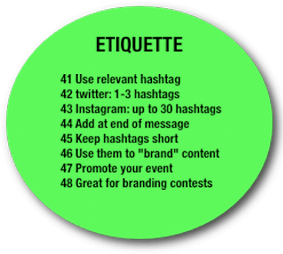 Hashtag Etiquette - Etiquette In Instagram Hashtag (400x374), Png Download