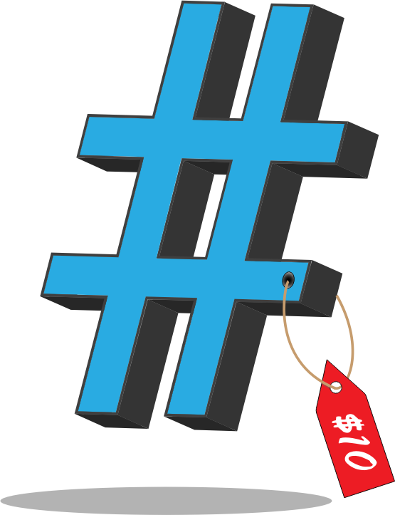 Medium Image - Hashtag .png (555x723), Png Download