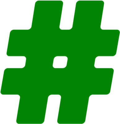 Green - Hashtag (400x400), Png Download