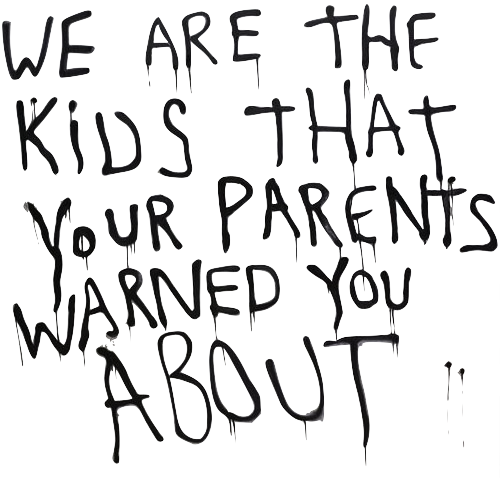 The Transparent Hipster - Kids Your Parents Warned You (500x478), Png Download