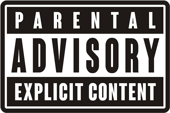 Content warning перевод. Parental Advisory ненормативная лексика. Значок Advisory. Парентал Адвизори. Parental Advisory наклейка.