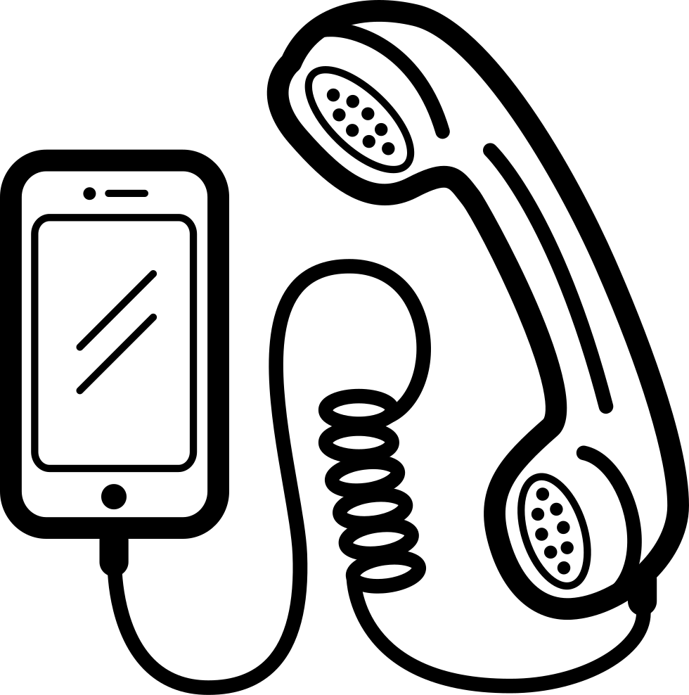 Cellular Phone Set With Auricular And Cord Comments - Mobile Phone (980x988), Png Download