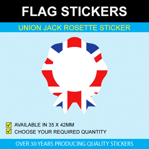 Union Jack Rosette Stickers - Smpn 1 Manonjaya (499x500), Png Download