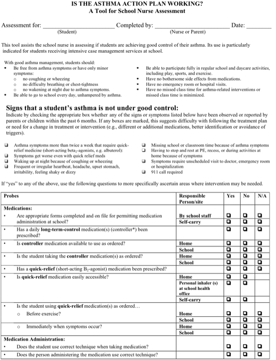 Is The Asthma Action Plan Working A Tool For School - Action Plan (640x828), Png Download