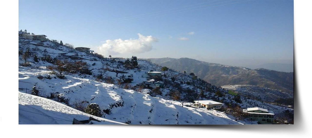 Snow View Hill Town - Hill Town (1280x569), Png Download