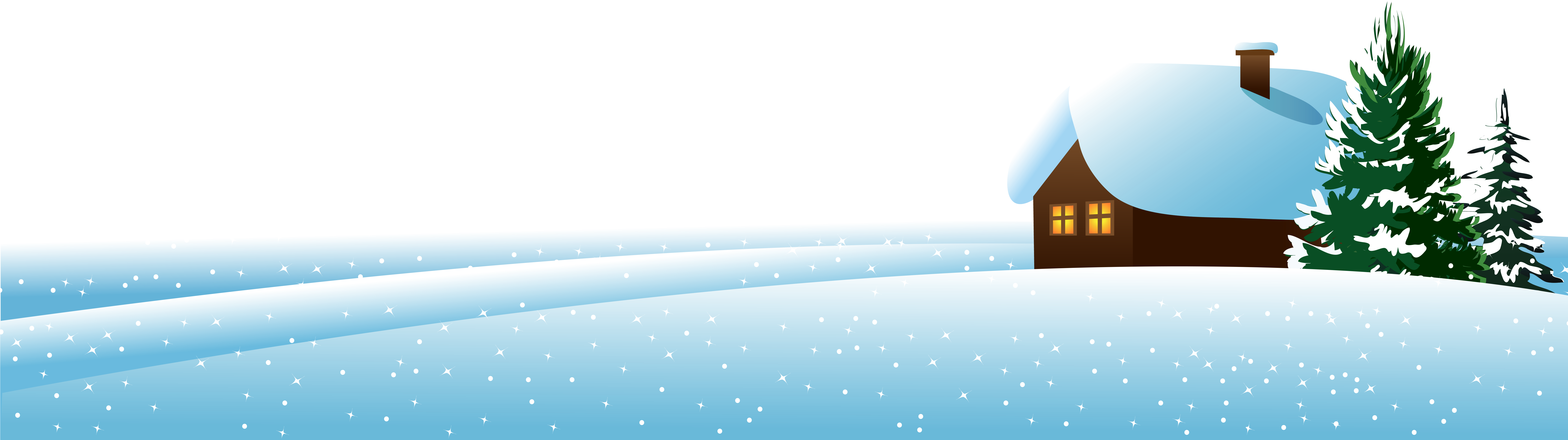 Winter - Snowy Ground Clipart Png (8362x2580), Png Download