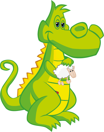 Smok - Cute Baby Dinosaur Cartoon (359x458), Png Download