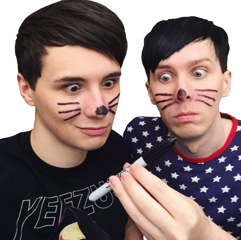 Pinof 7 Tomorrow - Dan And Phil Png (955x954), Png Download