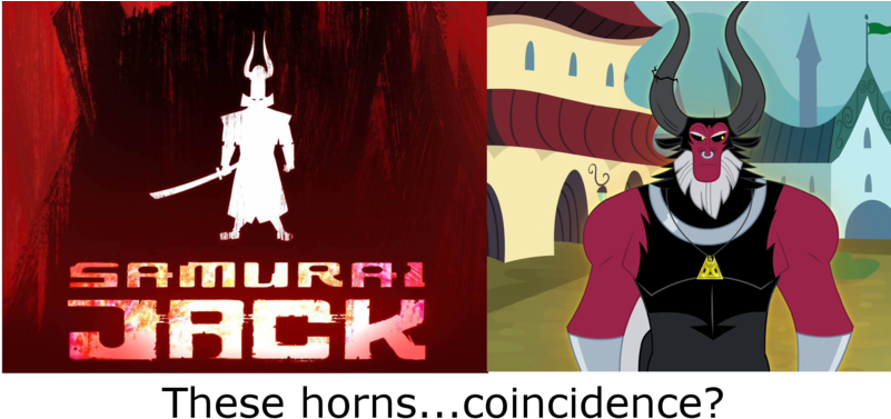 Coincidence, Comparison, Horns, Lord Tirek, Safe, Samurai - Samurai Jack: Tales Of The Wandering Warrior (800x385), Png Download