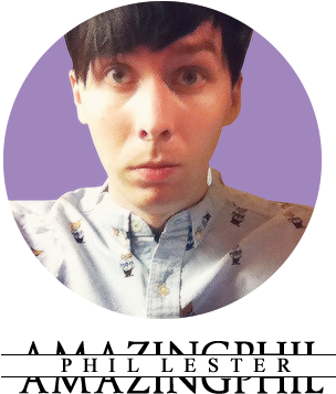 Mine Aw Myedit Here We Go Amazingphil Phil Lester *heart* - Poster (500x500), Png Download
