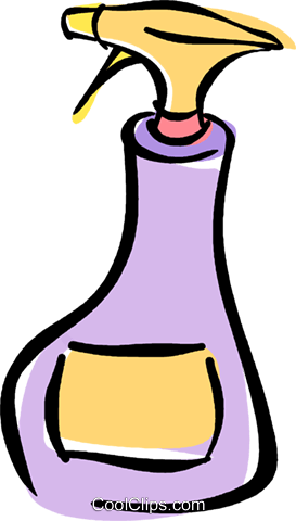 Spray Bottle Royalty Free Vector Clip Art Illustration - Spray Bottle Clipart Png (273x480), Png Download