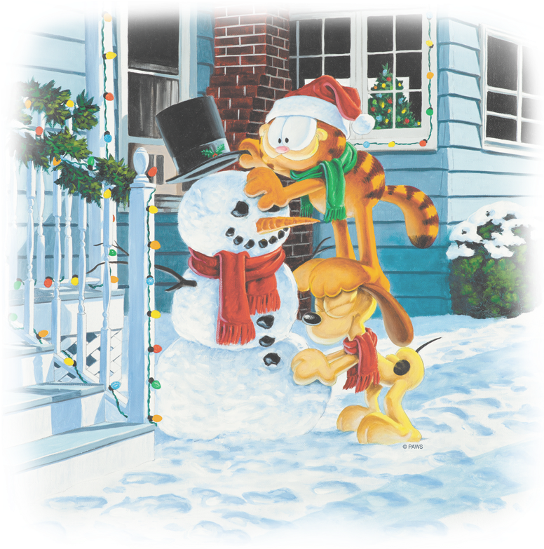 Garfield Snow Fun Kid's T Shirt - Odie (815x828), Png Download