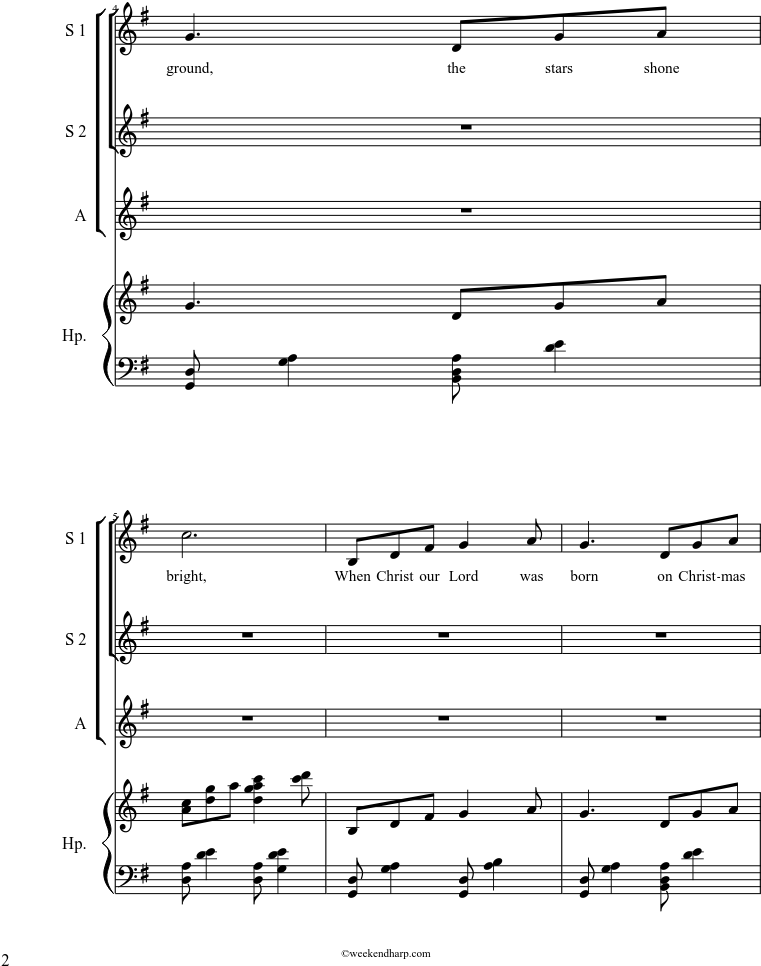 The Snow Lay On The Ground Sheet Music Composed By - Piano (850x1100), Png Download
