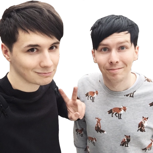 Transparent Dan And Phil - Dan And Phil Cute (500x500), Png Download