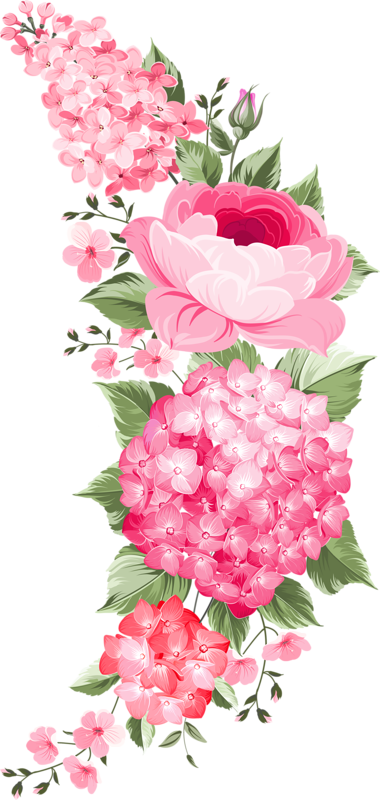 Beautiful Flowers - Vintage Flowers Label Png (380x800), Png Download