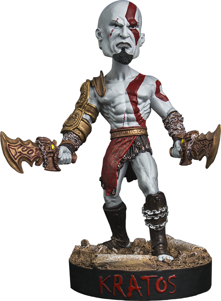 God Of War - Kratos Bobble Head (478x640), Png Download