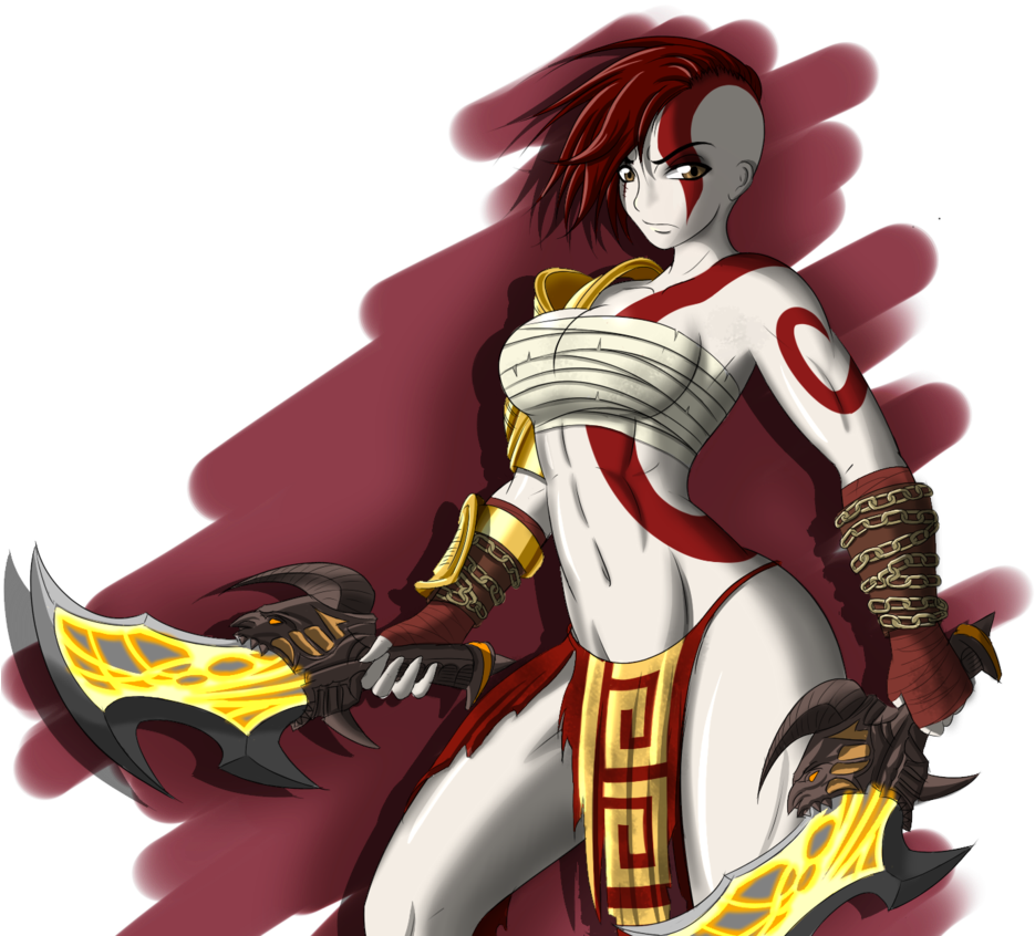 I'd Play A Goddess Of War Game - God Of War Kratos Girl (946x845), Png Download