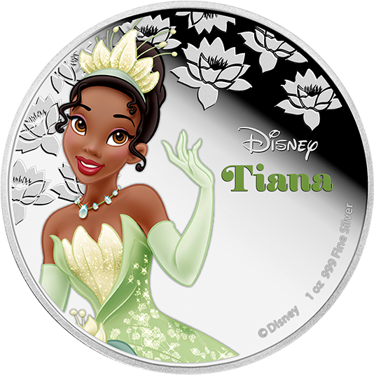Pure Silver Coin Disney Princess Tiana - Tiana Princess And The Frog (570x570), Png Download