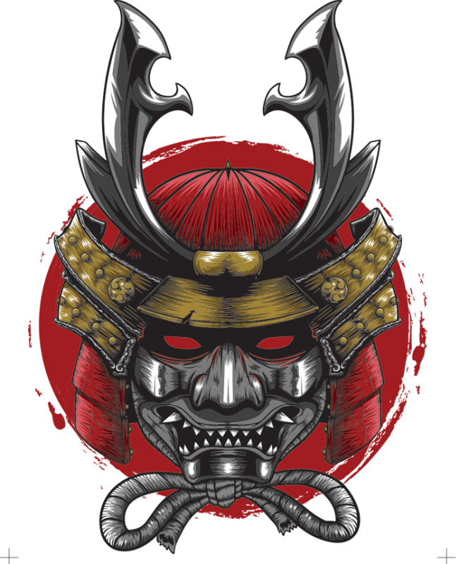 Samurai-head - Samurai Head Of Japan (651x800), Png Download