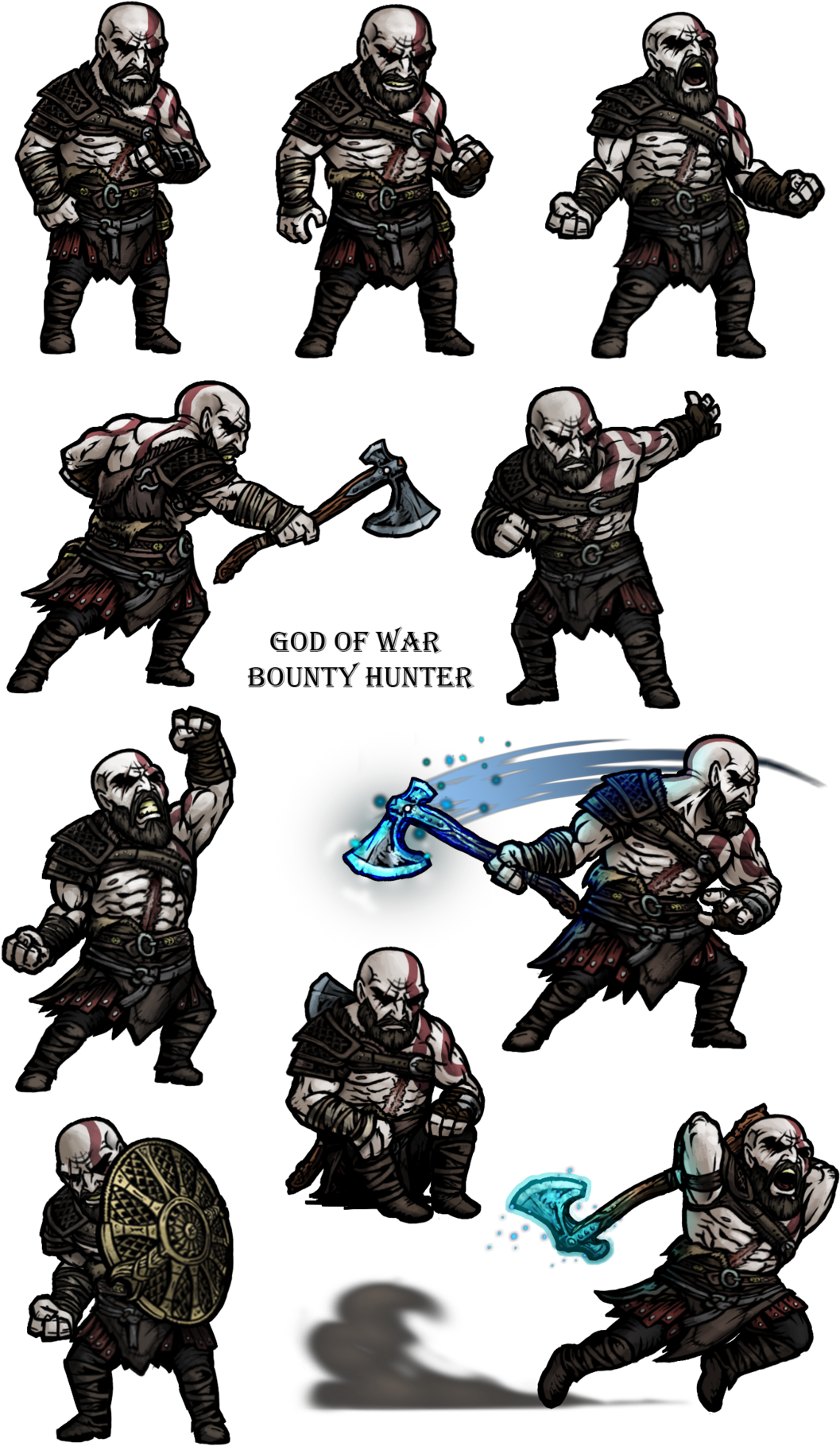 The God Of War Bounty Hunter - Video Game (431x750), Png Download