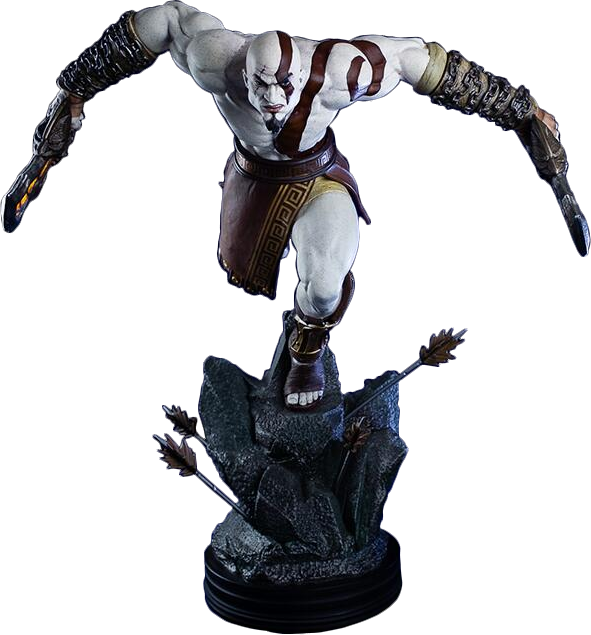 God Of War - God Of War Kratos 1/4 Statue (591x635), Png Download