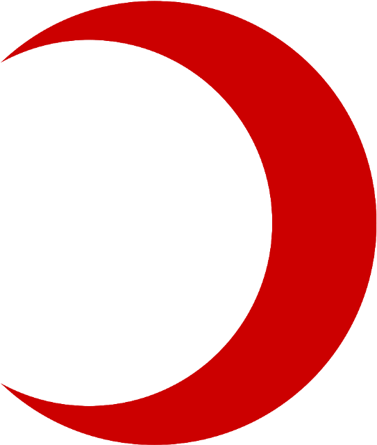 Crescent Transparent Red - Red Crescent Moon Png (640x640), Png Download