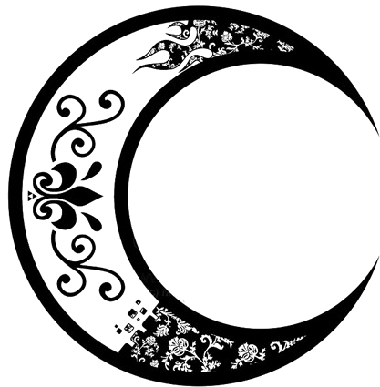 Half Moon Png Image - Tree Of Life With Moon Tattoo (650x500), Png Download