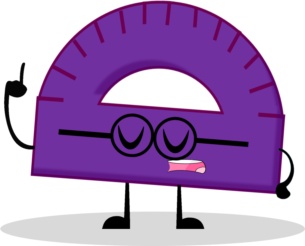 Protractor 3 - Purple Protractor (1050x880), Png Download