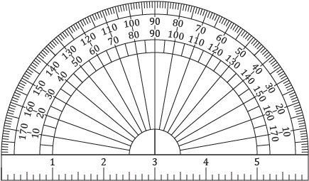 Printable Protractors And Ruler - Protractor Actual Size Full Circle (792x612), Png Download