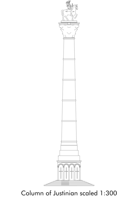 Column Oj Justinian - Tower (543x768), Png Download