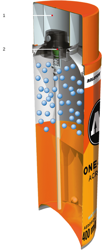 One4all Artist Spray Can - Machine (500x1010), Png Download