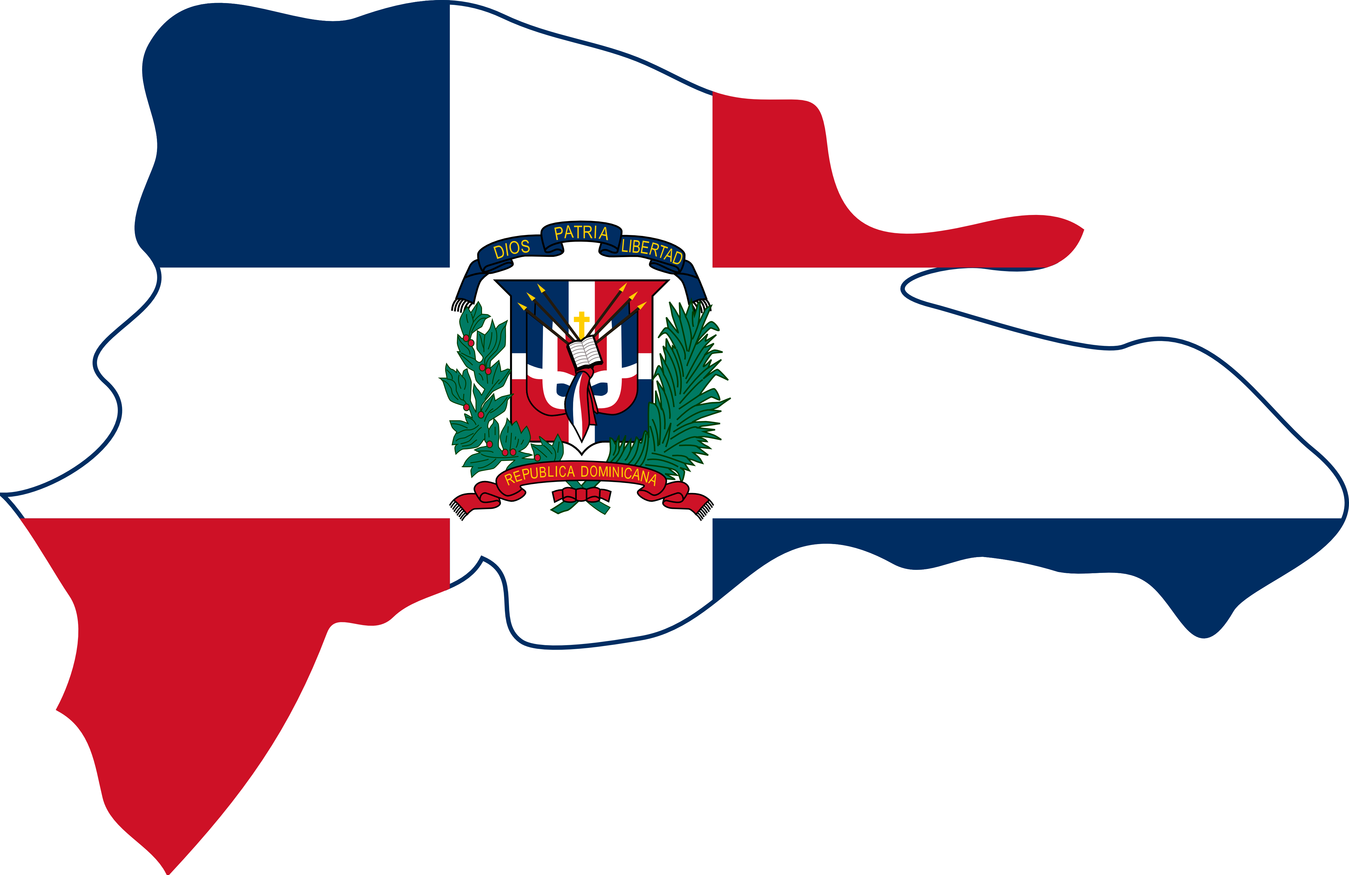 Dominican Republic Flag - Dominican Republic Island Flag (4444x2882), Png Download