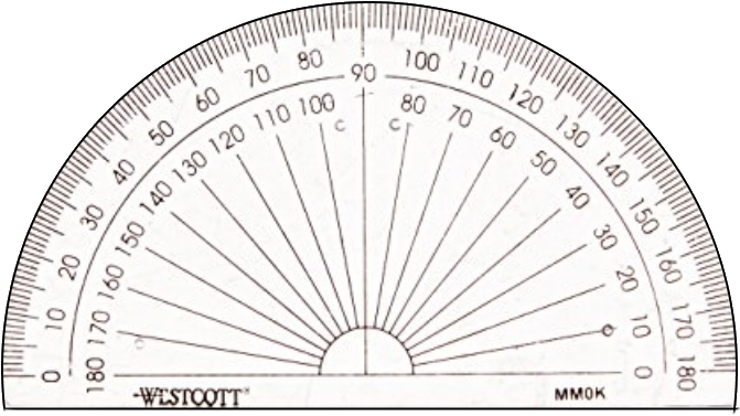 Acme Unit 180 Protractor 4" Bulk - Westcott 180 Protractor, 4-inch (850x850), Png Download