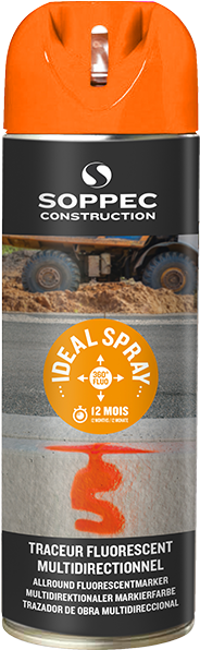 Ideal Spray Multidirectional Fluorescent Worksite Marker - Bizline Traceur De Chantier (400x712), Png Download