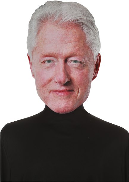 Bobble Headz Bill Clinton Mask - Man (433x650), Png Download