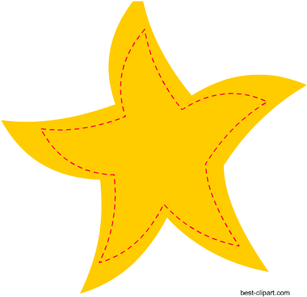 Funky Yellow Star Clip Art (450x450), Png Download