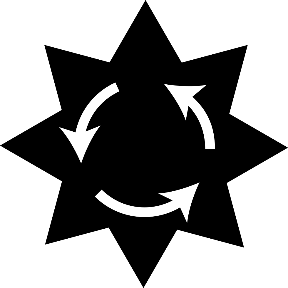 Star Shape With Circular Arrows Circle Comments - Chaos Symbol Celtic Knot (980x980), Png Download