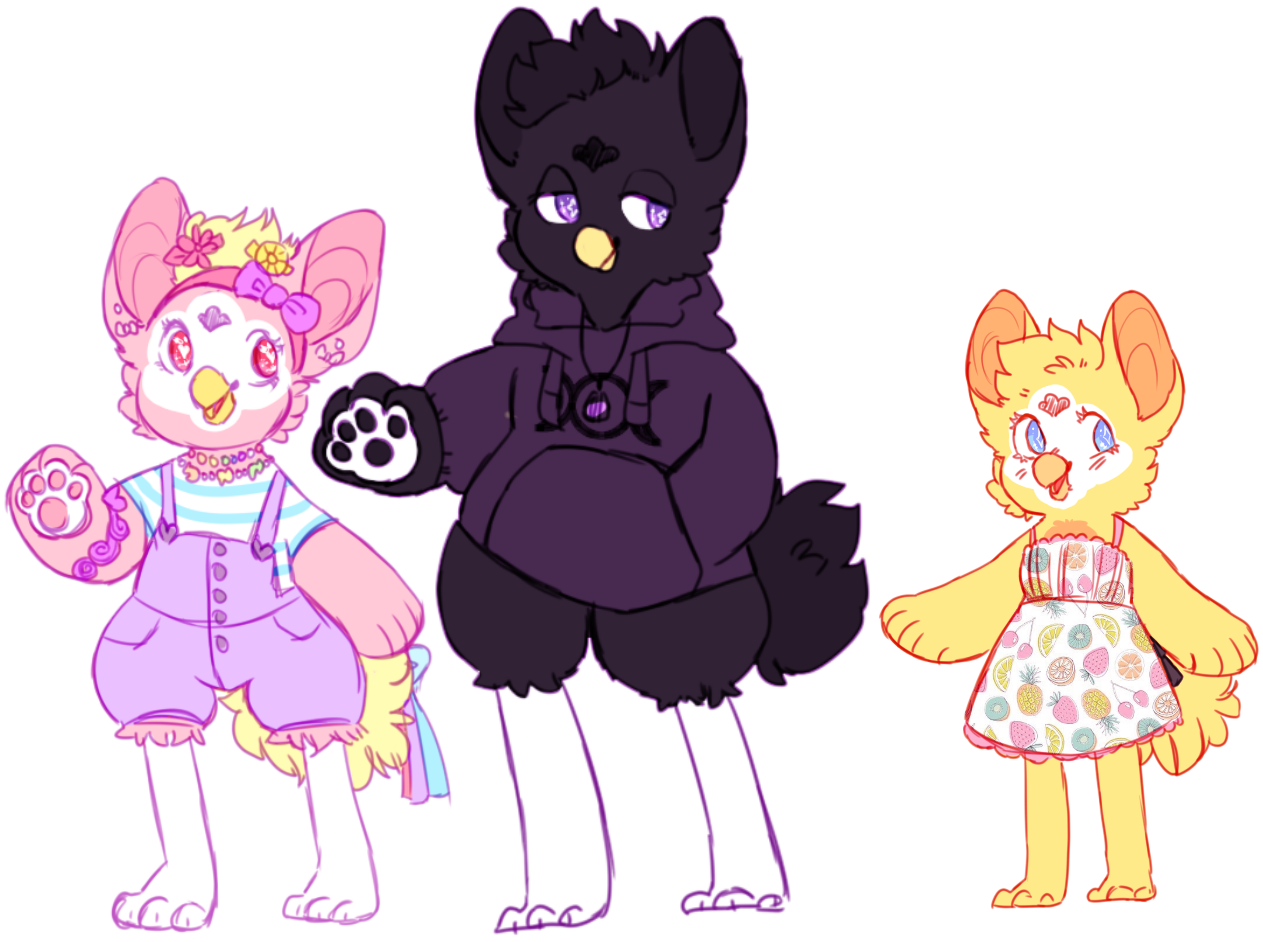Furby Family - Anthro Furby (1263x942), Png Download