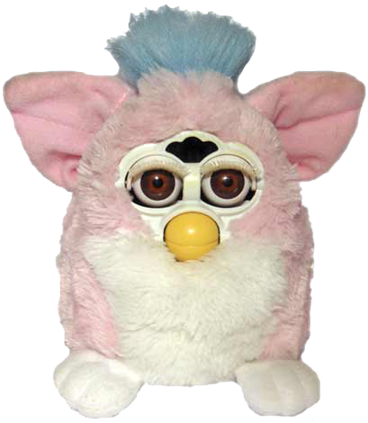 Original - Pink And Blue Furby (409x470), Png Download