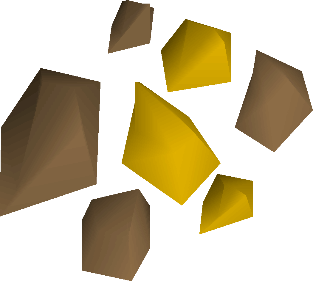 Gold Ore Detail - Runescape Ore (1050x945), Png Download