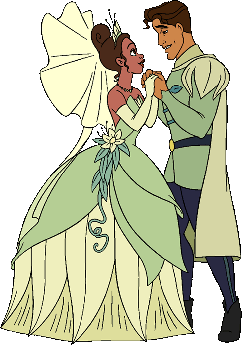 Princess Tiana Frog - Princess And The Frog Tiana And Naveen (487x694), Png Download