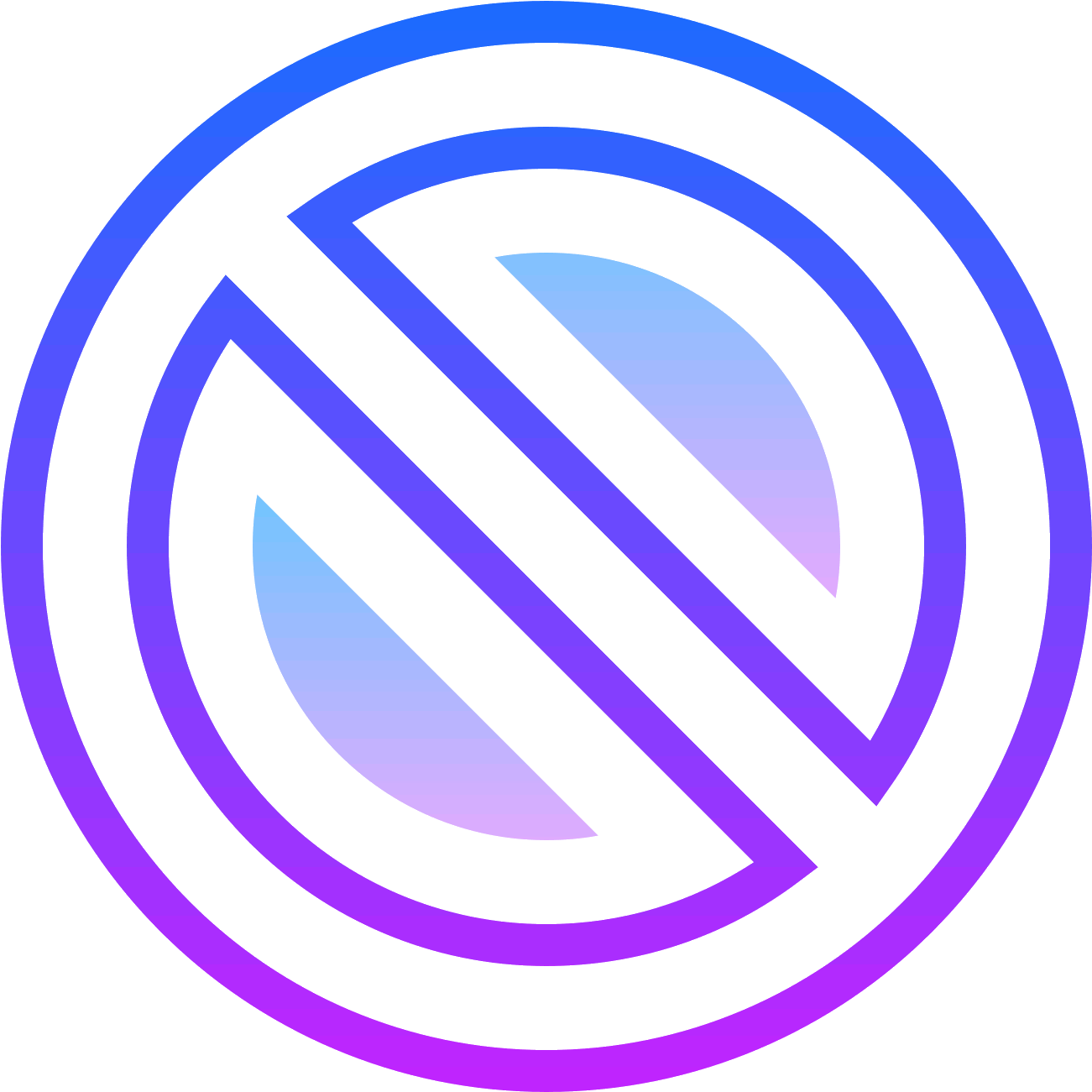 This Icon Is Of A Circle With A Slash Mark Running - Maker's Mark (1600x1600), Png Download