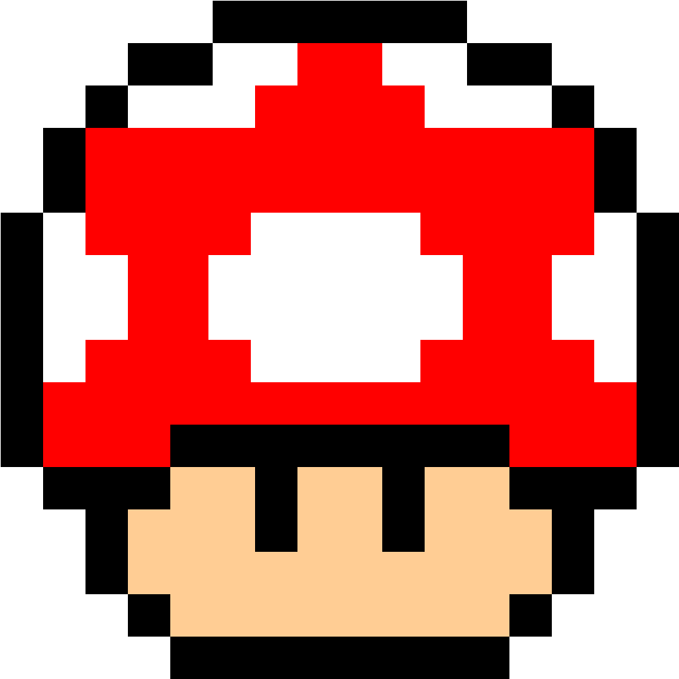 Mario Green Mushroom Pixel (1200x1200), Png Download