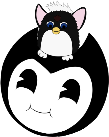 Furby Bendy - Furby And Bendy (390x486), Png Download