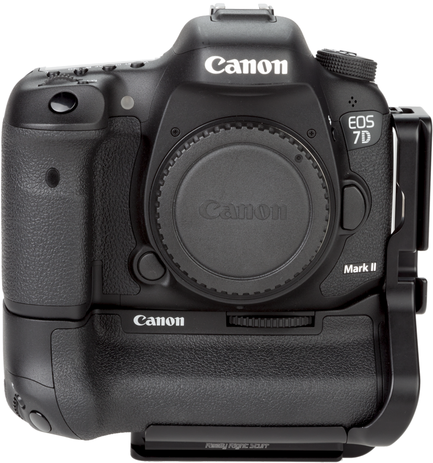 Bge16 Aluminum L Plate Attached To Canon Camera With - Canon 80d With Battery Grip (1100x1035), Png Download
