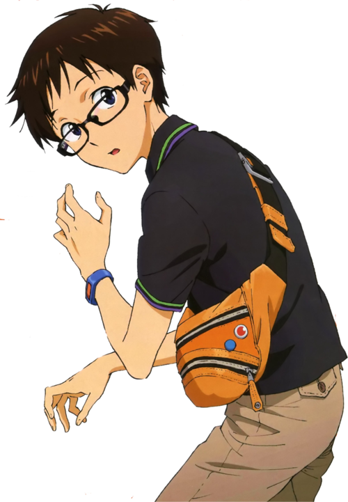 Theme - - Shinji Ikari With Glasses (500x721), Png Download