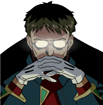 Middleage - Gendo Neon Genesis Evangelion (420x480), Png Download