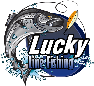 Lucky Line Fishing Charters Michigan Little Day De - Fishing Charters Logo (375x344), Png Download