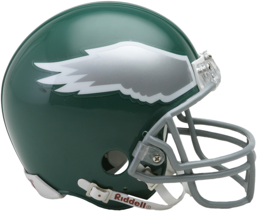 Philadelphia Eagles 1974 To 1995 Riddell Mini Replica - Riddell Philadelphia Eagles Vsr4 74-95 Throw Back Mini (900x812), Png Download