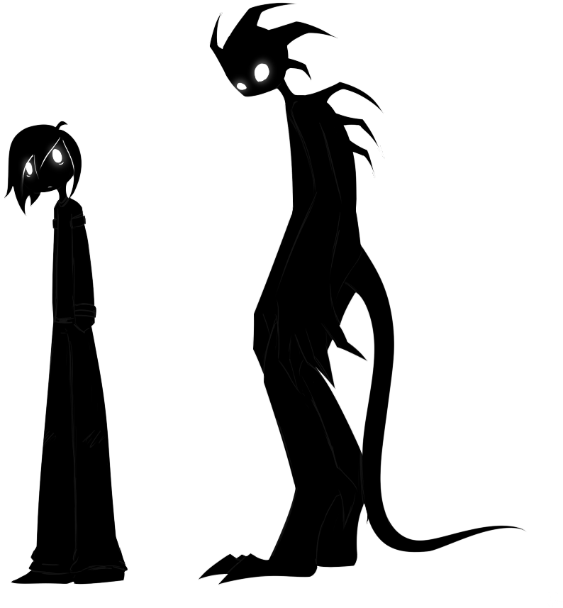 Shadow Boy And Shadow Monster By Luziland - Draw A Shadow Monster (894x894), Png Download
